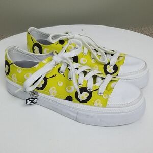 Zipz Fried Egg Print Lace Up Sneakers Mens 6